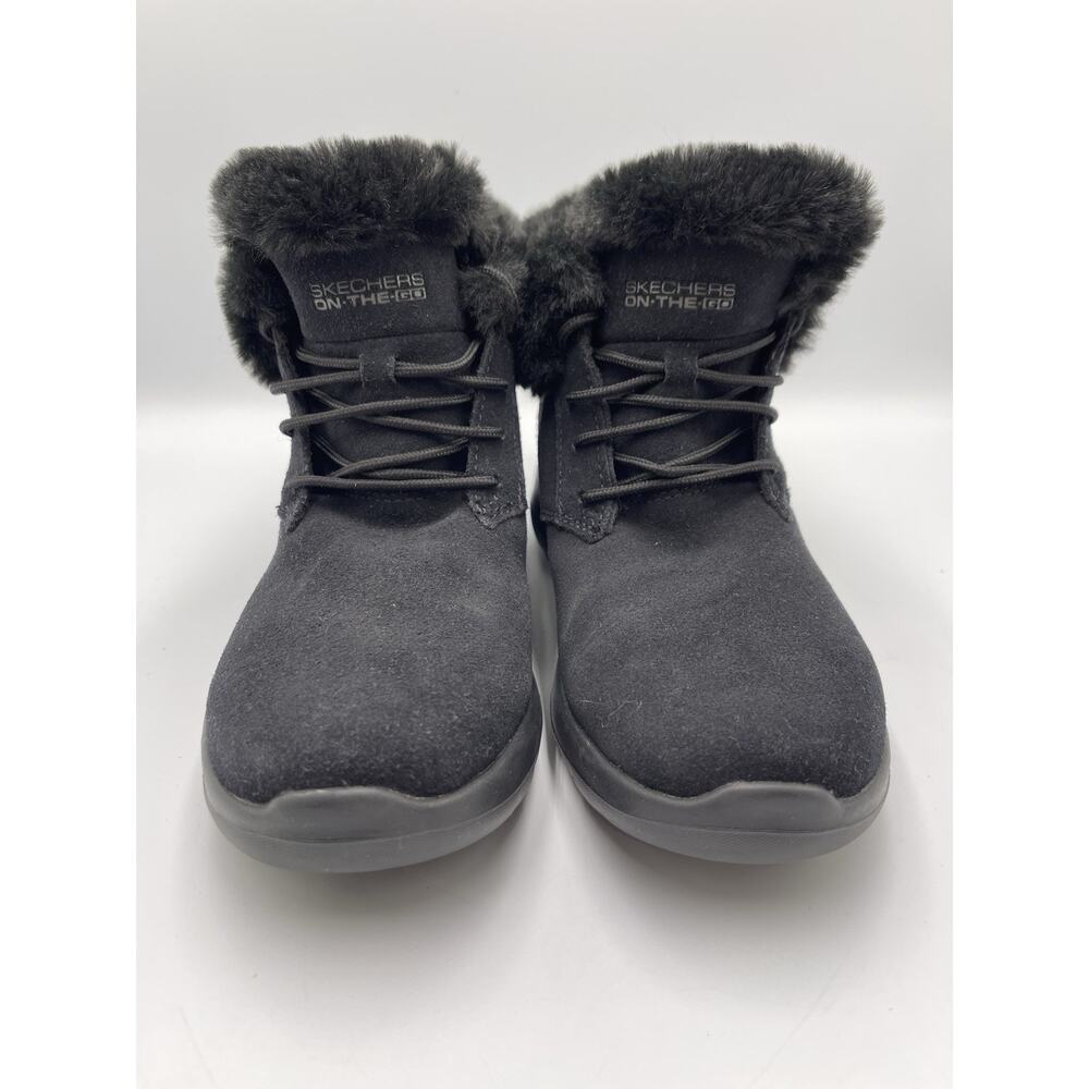Skechers Womens On the Go Joy Lush Chukka Boots Lace Up Black Size 6